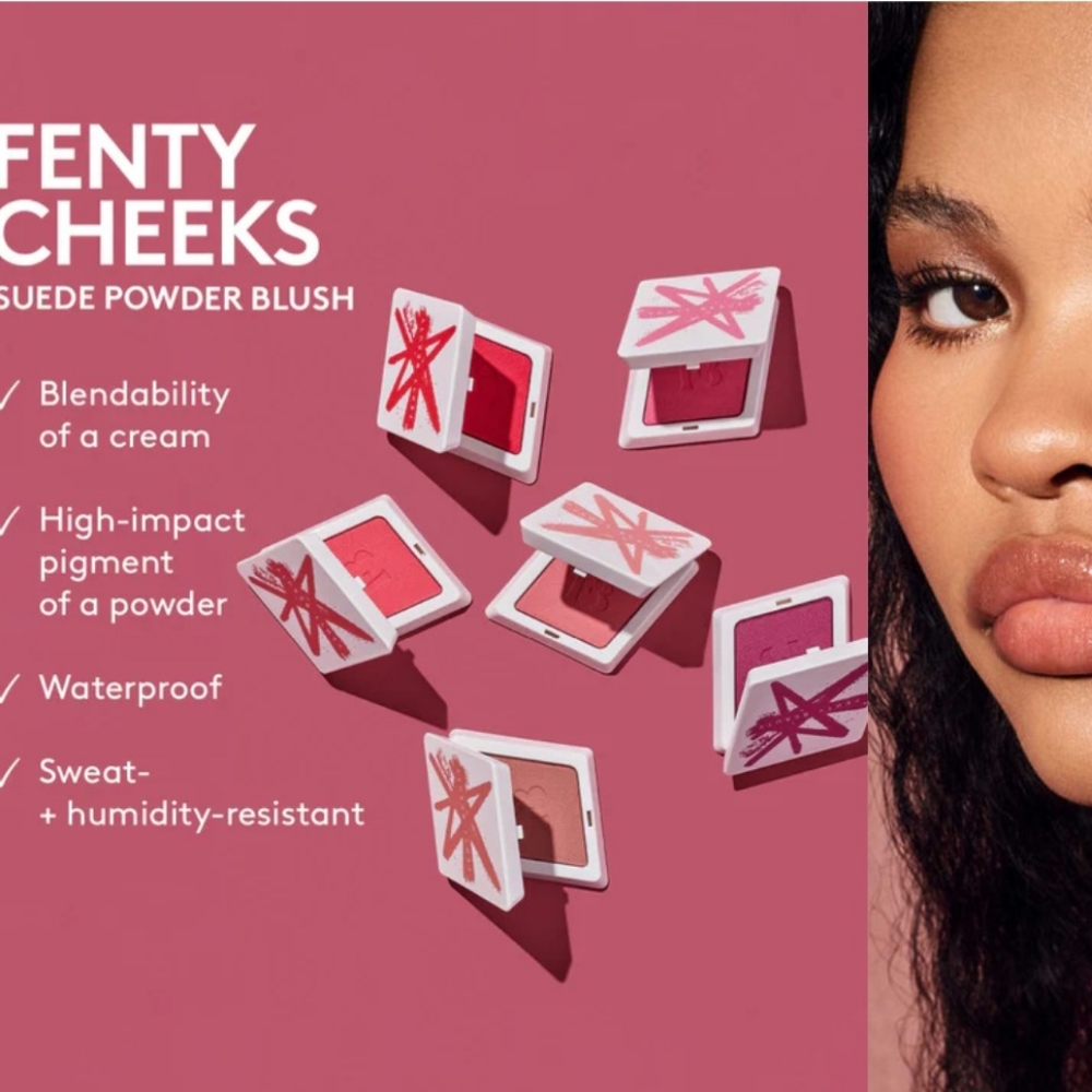 Fenty Beauty Cheeks Suede Blush - Just A Crush - Picture 2 of 4